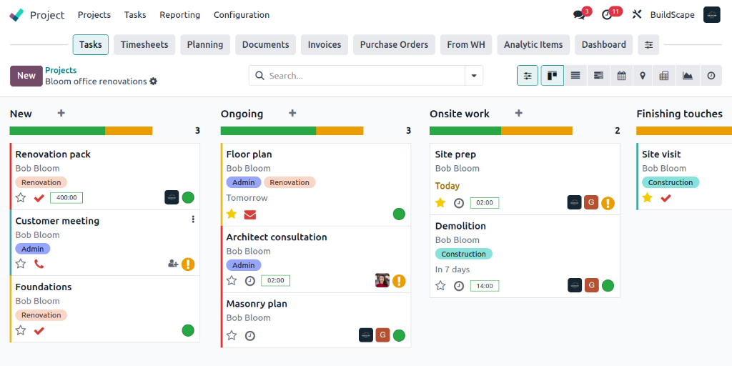 ERP Construction - Eezee-it - What a solid construction workflow in an ERP like Odoo enables